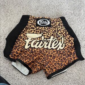 Women's Leopard Print Muay Thai Shorts
